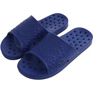 UBOHUZ Zomerpantoffels voor dames, doucheschoenen, sneldrogende zwembadslippers, lichtgewicht strandsandalen, huisslippers voor badkamer, zwembad, Blauw, 47-48