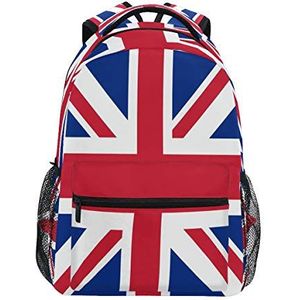 RXYY Engeland Britse vlag school rugzak voor jongens meisjes grote capaciteit boekentas reistas schouder college dagtas schooltas boekentas wandelen camping