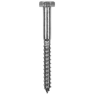 Offgridtec Zeskantschroeven van roestvrij staal voor hout M8 DIN571, corrosiebestendig, zware bevestigingselementen voor bouw, elektronica, autobouw en modulaire installaties (50 stuks, 100 mm)