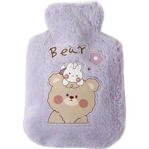 Warmwaterkruik 250 ml warmwaterkruik tas meisjes pluche schouder handwarmer warmtepak schattige warmwaterzak handwarmer warmwaterkruik zak warmwaterzak (H)