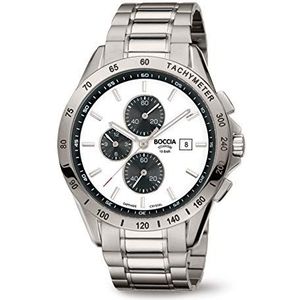 Boccia Mens chronograaf quartz horloge met titanium band 3751-04, Armband