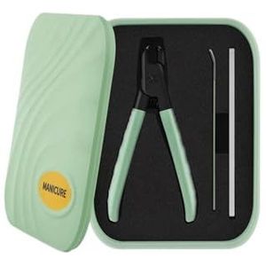 Manicureset, nagelknipperset, Nagelknipperset Multicolor Manicure Pedicure Kit(Light Green)
