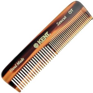 Kent Handgemaakte grove en fijn getande zakkam voor heren, 11 cm