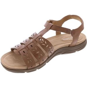 Easy Spirit Dames Luisa3 platte sandalen, bruin, 4 UK, Bruin, 4 UK Narrow