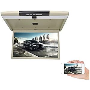 Draagbare dvd-speler voor videospelers op hoofdsteunen in auto's 17.3 Inch Auto Monitor HD Lcd-scherm Auto Plafond Dak Mount Display Multimedia TV Auto Video Player HDMI IR FM Link met HD-roterend sch