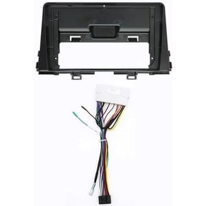 Voor Kia Voor PICANTO Voor Morning 2018 2019 9 Inch 2 Din Auto Stereo Radio Frame Fascia Trim Paneel Dashboard Montage Kit Installatie Interieuraccessoires(Frame cable)