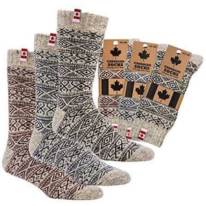 1 paar ""Canadian Socks"" Thermo-wollen sokken, Noorse sokken, dames, heren, kinderen, natuurlijk blauw, 43-46
