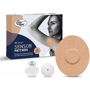 CureTape Patches - Sensor Pleisters - Beige - Pleisters voor Freestyle Libre, Dexcom en Medtronic Guardian sensoren - 20 Stuk(s)