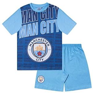 Manchester City FC - Pyjama met korte broek voor jongens- Officieel - Clubcadeau - Marineblauw - 10-11 jaar