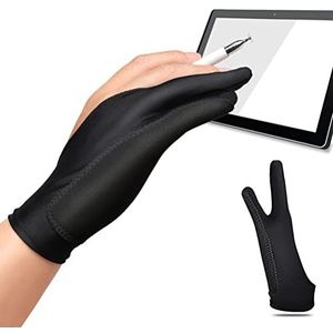 Grafische tablet handschoen tekenhandschoen kunstenaarshandschoen, handschoen grafisch tablet, anti-touch handschoen kunstenaarshandschoenen tekentablet, twee-vinger handschoen