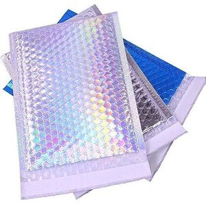 20/50 stuks metallic folie bubble mailers gealuminiseerd gevoerde postzakken cadeau verpakt gewatteerde envelop verzendtas zilver wrap-zilver 15x25cm 50 stuks-zakken