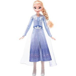 Hasbro IJskoningin zingende Elsa pop met muziek in blauwe jurk voor Disneys Frozen 2, speelgoed voor kinderen vanaf 3 jaar, 57237821, meerkleurig
