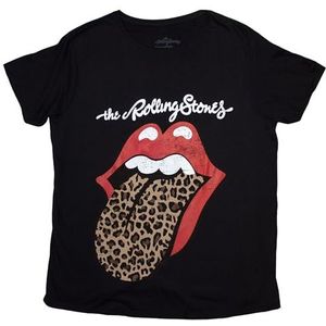 The Rolling Stones T Shirt Leopard Print Tongue Vrouwen Boyfriend Fit T Shirt M