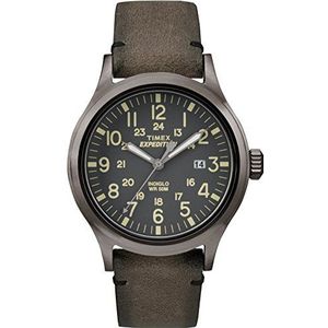 Timex Expeditie Scout Nylon Band Heren Horloge, Bruin/Grijs, Mens Standard, Quartz Beweging