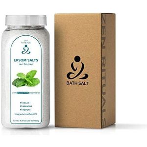 Zen Rituals Epsom badzout pepermunt Zen voor mensen - 1 KG. Pure magnesiumsulfaat UPS.
