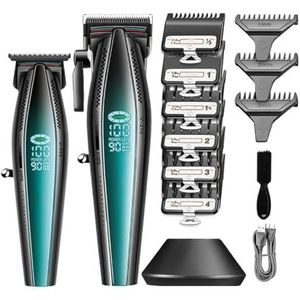 Tondeuses voor mannen, 2 stuks professionele kapperstrimmer, draadloze haarsnijmachine, 9000 RPM tondeuse voor mannen