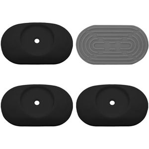 4-delige beschermmat voor trappen en deuren, kinderveiligheidsdeuraccessoires, deurwandbescherming, aan druk gemonteerde babyroosteraccessoires, geschikt voor brede trapdeuren, bescherderingen (zwart)