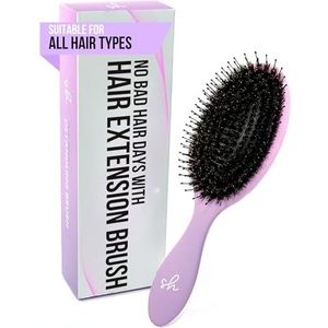 SimplyHair ontwarrende borstel voor haarverlengingen met zachte antistatische varkensharen