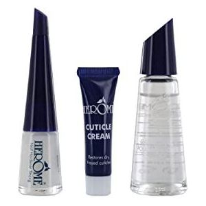 Herome - Nail Essentials Set - Nagelset voor Splijtende en Zwakke Nagels - Blauw - Nagelverharder Nagellakremover en Nagelriemcreme