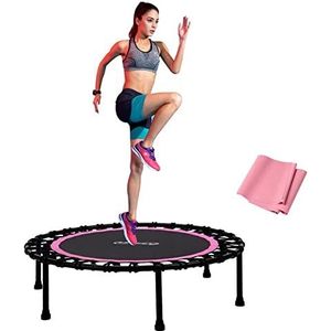 Newan 40 ""Silent Mini Trampoline Fitness Trampoline Bungee Rebounder Springen Cardio Trainer Workout voor Volwassenen - Max Limit 300lbs