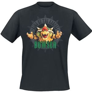 Super Mario Bowser - King Of The Koopas T-shirt zwart M 100% katoen Fan merch, Gaming