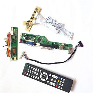 Voor LTN156AT01-A01/B01/B02 Remote+Inverter+toetsenbord LCD scherm T.V53 controller board 1CCFL 30Pin LVDS VGA HDMI AV USB DIY kit (LTN156AT01-B02)