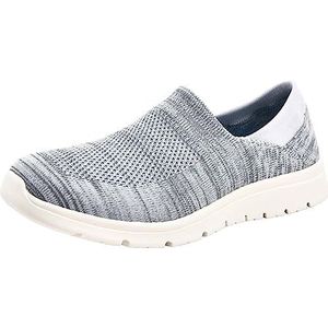 Dames Trainers Slip-On Wandelschoenen Mesh Ademende Lichtgewicht Casual Sneakers voor Werk Gym Running Training Schoenen, Dames Heren Orthopedische Diabetische Schoenen(Grijs,40.5EU)