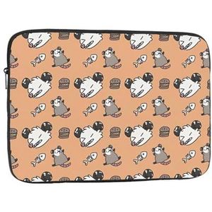 Opossum patroon Laptop Sleeve Case Mode Lichtgewicht Notebook Computer Tas Shockproof Laptop Case Cover Aktetas Draagtas voor Vrouwen Mannen 10 inch