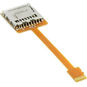 Cablecc Micro SD TF Geheugenkaart Kit Mannelijke naar Vrouwelijke Extension Zachte Platte FPC Kabel Extender 10cm