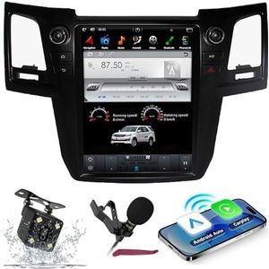 Android 15 Autoradio Navi voor T-oyota fortuner/Revo (2004-2015) 12.1 ""Touchscreen Car Multimedia Player met draadloze carplay GPS-navigatie Bluetooth 5.0 HIFI FM 5G-WiFi SWC DSP MIC,6g+128g