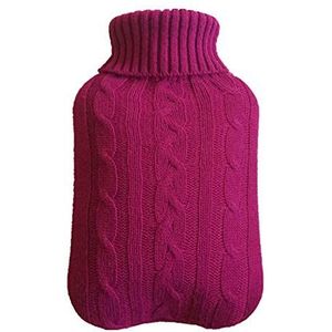 DieffematicRSD Warmwaterkruik 2000 ml cover gebreide koude-proof wasbare afneembare grote beschermende warmtebehoud voor warm waterfles veilig explosiebestendig (Color : Red)