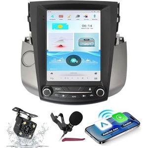 Android 14 Autoradio Navi voor T-oyota RAV4 (2008-2012) 2DIN multimediaspeler met draadloze carplay Android-auto 9.7 ""Touchscreen met GPS-navigatie BT5.0 HIFI FM 5G-WiFi SWC MIC,M500s
