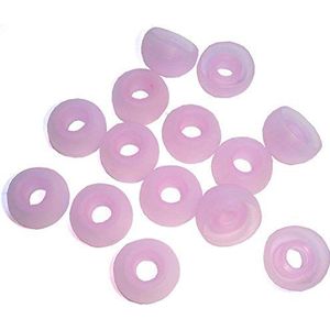 Xcessor, Hoogwaardige vervangende siliconen oordopjes voor in-ear hoofdtelefoon, 7 paar (14 stuks), compatibel met de meeste in-ear hoofdtelefoons merk.Afmetingen: S. Wit. L roze
