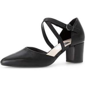 Gabor Pumps met riempjes voor dames, hakschoenen, zwart 27, 35 EU