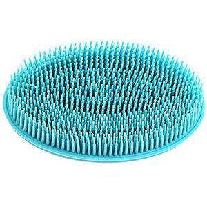 Exfoliërende siliconen zachte borstel babyshower trainingsborstel antislip massage scrubber badgereedschap, blauw