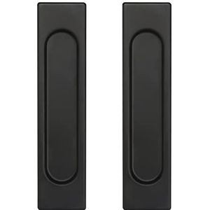 AOROPS Schuifdeurgreep, zelfklevend, deurgrepen, zwart, 2 stuks, balkondeurgreep, buiten, zonder boren, deurgreep, zelfklevend, aluminium, schuifdeurgreep, kastgrepen voor schuifdeur, raam, kast