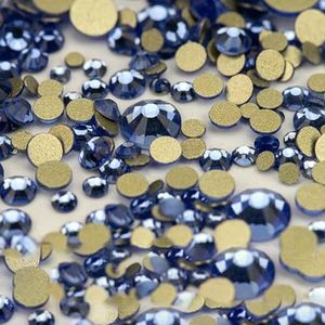 14400 stuks groothandel SS4-SS20 mixformaat glazen strass steentjes kristal niet-hotfix gouden platte achterkant stenen voor doe-het-zelf nagelkunst accessoires-lic