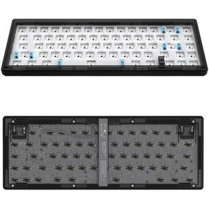 QPSJXN Aangepaste hot-swapping mechanisch toetsenbord met RGB-afdichtingsstructuur voor achtergrondverlichting voor compatibele schakelaars (GAS67 Black Kit)