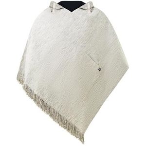 virblatt - Poncho voor heren | katoen | heren poncho winter | omdraaien | Mexico poncho heren warme capuchon Baja Hoodie, Wit gevlekt, L-XL