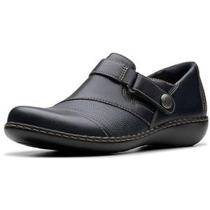 Clarks Ashland Gem Loafer voor dames, marine leer, 7.5 UK Wide