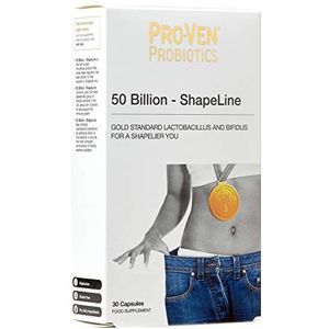 Pro-Ven Probiotica 50 miljard CFU Shapeline Aids Gewichtsverlies & Verminder IBS 30 dagen Supply Friendly Darmbacteriën Flora - met vitamine C D & zink 30 capsules