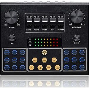 Audiomixer, V9 Professionele Geluidskaart Streaming Live-uitzending Podcast Opname Studio Apparatuur Voice Changer Interface Geluidskaart