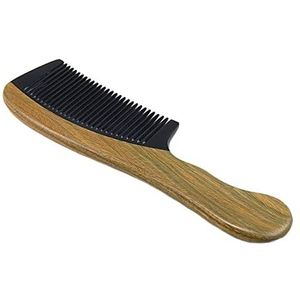 DieffematicSZ kam Wooden Comb Buffalo Horn Scalp Massage Comb Household Handle Green Sandalwood Comb