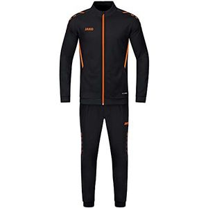 JAKO Heren polyester pak Challenge C9121, zwart/neonoranje, L