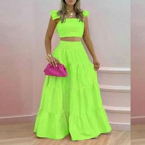 BDWMZKX Casual Dresses Womens Dress Ladies' Summer Casual Short Sleeve Long Dresses For Daily, Holiday, Travel,casual Party Flowy Long Dress For Ladies-green-2xl