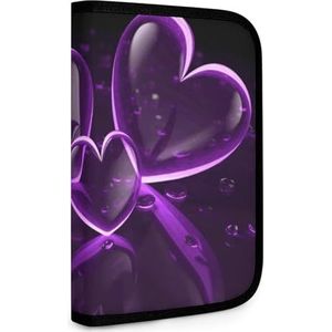 Paarse Harten Gereedschapstas Opbergzakken Gereedschapstassen voor Mannen Tool Bag Organizer Grote Opbergzakken Opbergzakken met Rits Ruimte Zakken Gereedschapstas voor Vrouwen Opvouwbare Tas, Stijl,