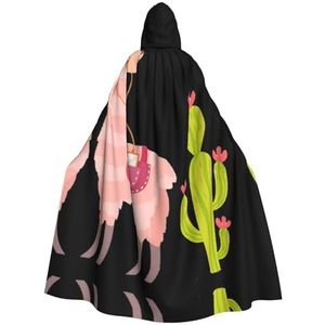 MDATT Hooded Mantel Voor Mannen, Halloween Heks Cosplay Gewaad Kostuum, Carnaval Feestbenodigdheden, Leuke Lama Met Headset