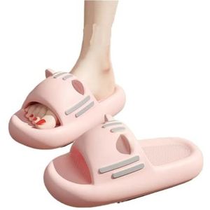Sandalen, Dikke zolen dames binnenpantoffels, zomer Doucheschoenen(Pink,41 EU)