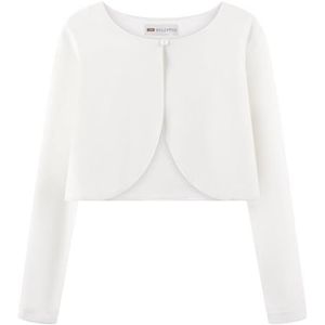 Bolerose Meisjes Lange mouwen Fluweel Voor kinderen Kinderen Sweater Bolero Shrug (Gebroken wit, 7-8 Jaren)