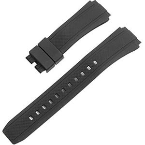 Kwaliteit Zwart Silicone Rubberen riem Compatible With EDIFICE-serie EF-552 Watchbands Man horloge Armband Roestvrije deployment Buckle 25 * 20mm (Color : No Buckle, Size : 25x20mm)